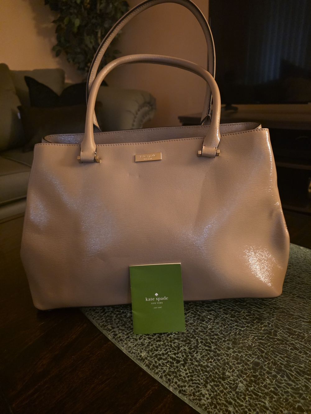 kate spade Blush Pink Leather Tote with Top Handles